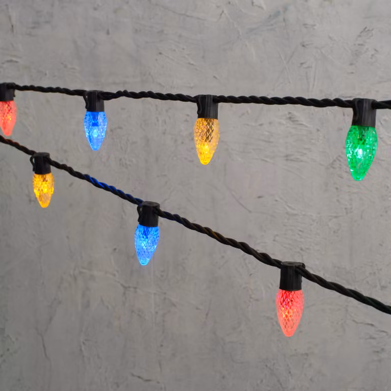 Plus Connect 170m 850 Multi Coloured Connectable C9 LED Fairy Lights with Black Cable