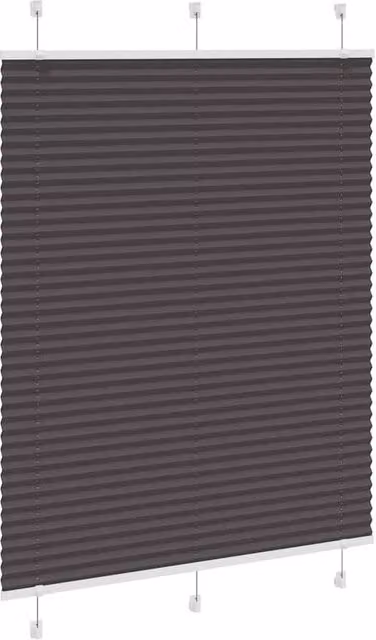 Berkfield Home Single Pleat Black Polyester Blind, W: 110 cm, H: 100 cm