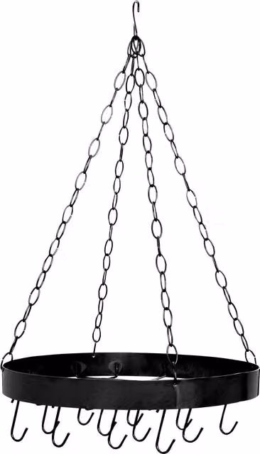 Orsina Valen Matt Black Round Metal Ceiling Rack