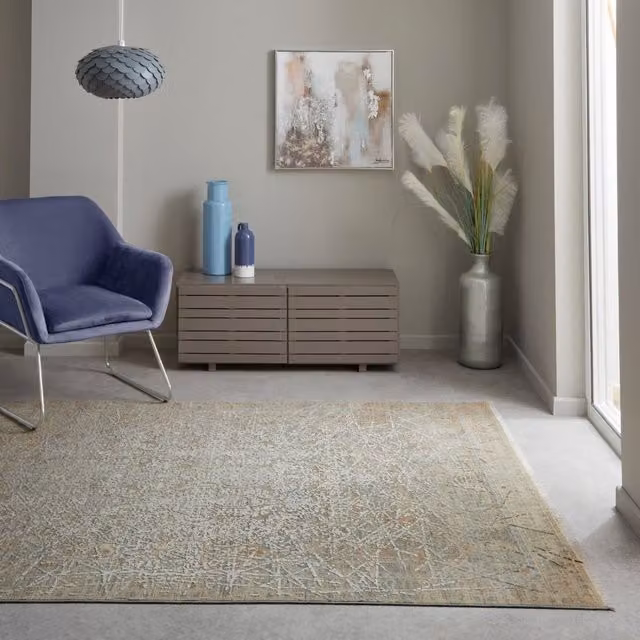 The Rug Shop UK Beige Kilim Abstract Area Rug, W/D/H: 120 x 180 cm