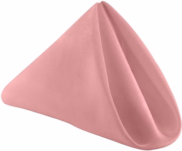 Neel Blue Reusable Polyester Table Napkins, Wrinkle-Resistant, 10 Pack, Pink, W/D: 50.8 x 50.8 cm