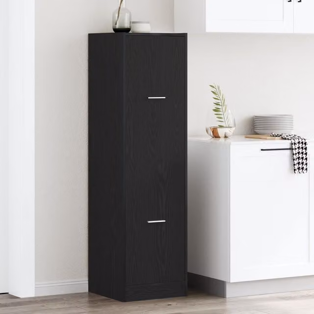 Berkfield Home Apothecary Cabinet in Black Oak, W: 40 cm, D: 41 cm, H: 144.5 cm