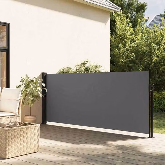 Berkfield Home Retractable Side Awning in Anthracite, W/H: 500 x 100 cm