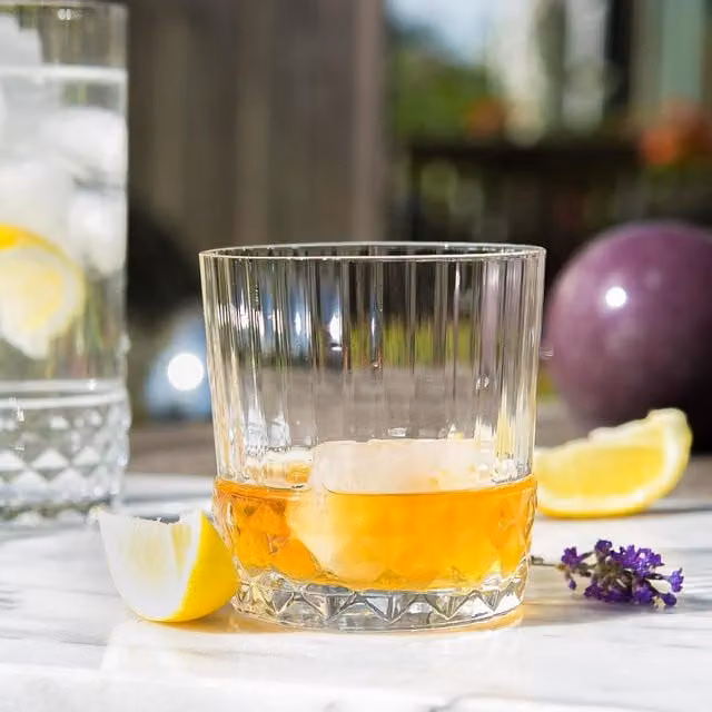 Bormioli Rocco America 20s Striped Cocktail Glass, 380 ml, Transparent, Set of 12