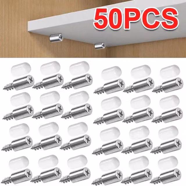 FLAVORA 50-Piece Silver Steel Self-Tapping Cabinet and Laminate Support Screws