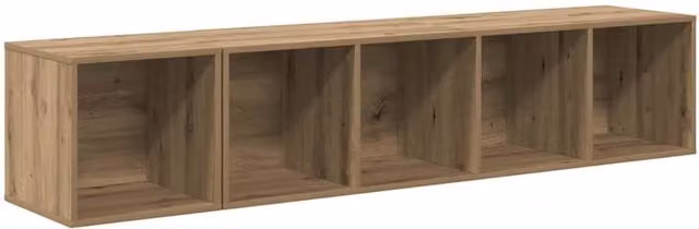 Berkfield Home 2-Piece Artisan Oak TV Cabinet Set in Brown, W/D/H: 37 x 37 x 142.5 cm