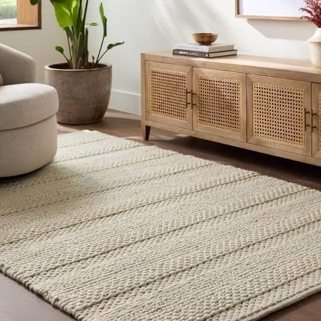 Livabliss Tahoe II Hand Woven Wool Global Living Rug in Beige, Brown and White, W: 150 cm, D: 240 cm