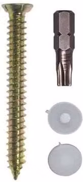 JCP Concrete Screws with Torx Drive and Self-Countersinking Head, Bronze, 7.5 x 80 mm