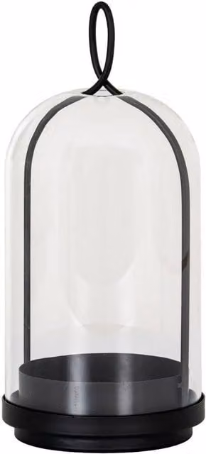 Hill Interiors Nysa Black Candle Lantern, H 23 cm x W 10 cm x D 10 cm