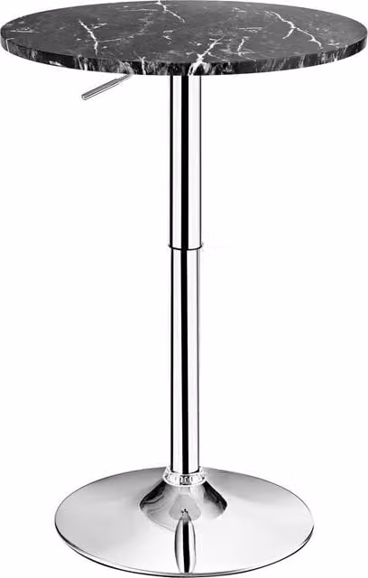 Costway Height Adjustable Swivel Counter Table in Black