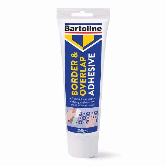 Bartoline White Border and Overlap Adhesive for Decorative Borders and Vinyl, 250 g