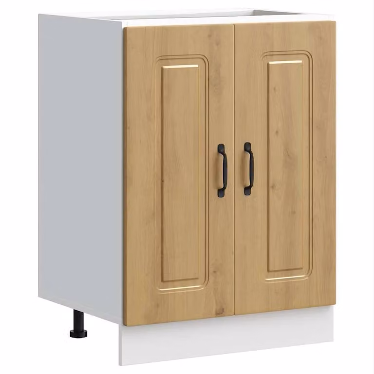 Berkfield Home Kalmar Artisan Oak Sink Base Cabinet, Brown, W: 60 cm, D: 46 cm, H: 81.5 cm