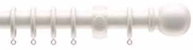 NewEdgeBlinds Straight Wooden Curtain Pole Set in Brown and Orange