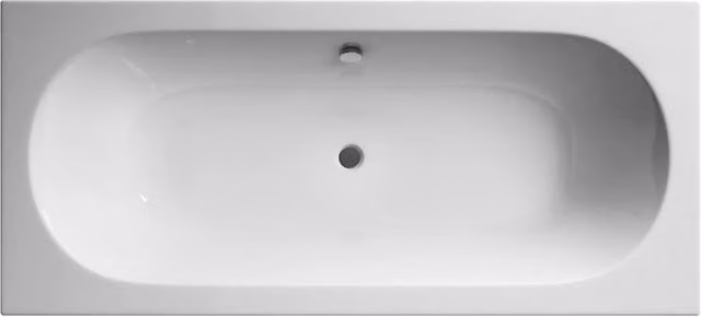 Balterley Round Reversible Double Ended Free Standing Acrylic Bath with Legs, White, W/D/H: 185 x 170 x 75 cm