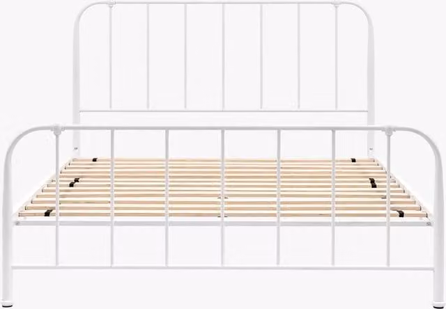 Perch & Parrow Drowsy Double Bedstead in Ivory Metal