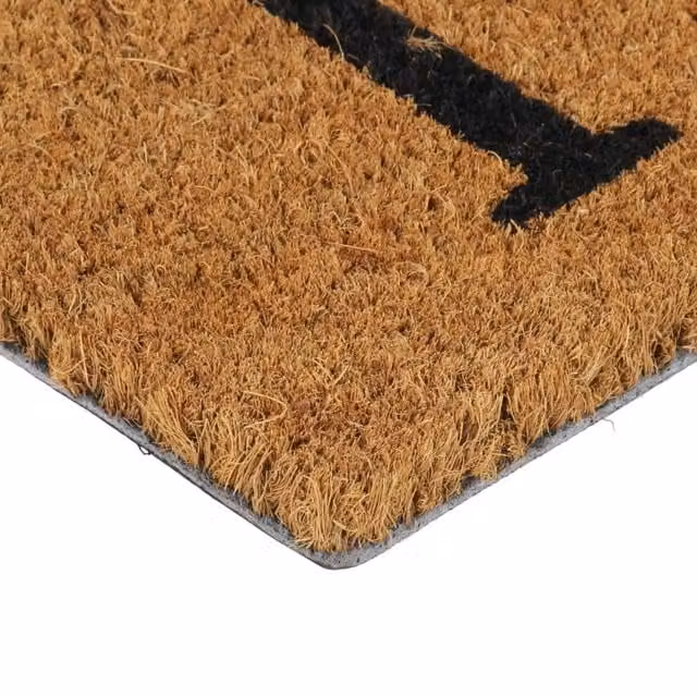 Berkfield Home Durable Rectangular Coir and PVC Door Mat, Brown, W: 45 cm, D: 75 cm, H: 1.6 cm