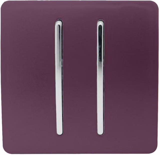 Trendi Artistic Modern Auto Retractive 2 Door Bell Switch in Plum Purple