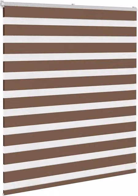 Berkfield Home Elegant Zebra Blind in Brown, W: 135 cm, H: 100 cm