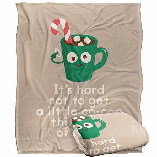 LOGOVISION White Fluffy Fleece Throw Blanket, W/D/H: 152 x 127 cm