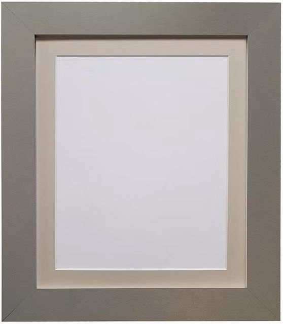 Frames & Mirrors 4U Metro Rectangular Picture Frame in Dark Grey with Light Grey Mount, Image Size: 50 x 70 cm (A2)