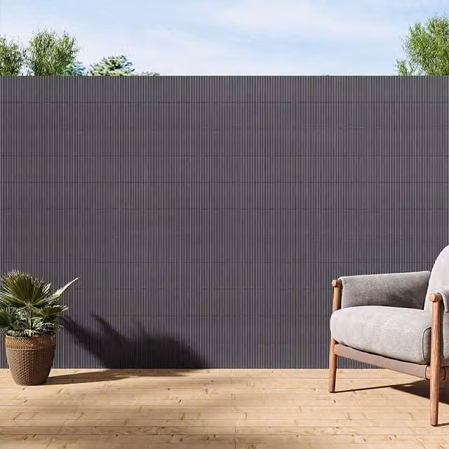 Lifeideas Opaque Privacy Fence Screen in Anthracite Grey, W: 500 cm, H: 150 cm