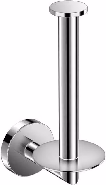 Cosmic Start Vertical Toilet Roll Holder in Grey Metal with Chrome Finish