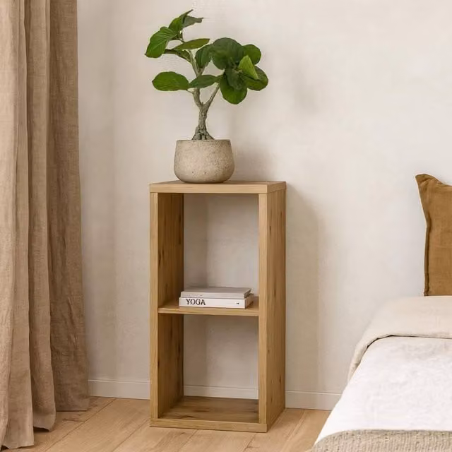 Wyld Haus Mauro 1 Shelf Storage Unit in Artisan Oak, Natural, W/D/H: 72.8 x 32.9 x 39.5 cm