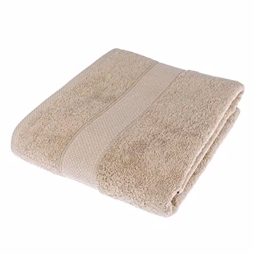 Homescapes Turkish Cotton Jumbo Towel in Beige, 500 GSM