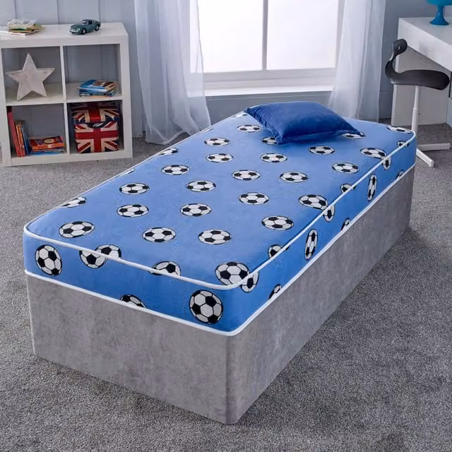 eXtreme Comfort Ltd Blue Football Lux Budget Kids Mattress, Small Single, W/D/H: 80 x 190 cm