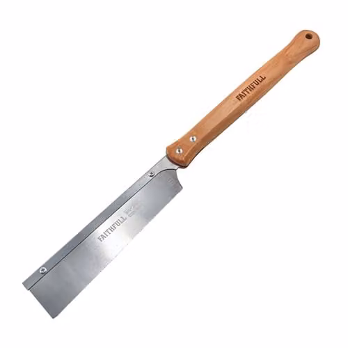 Faithfull Back Pull Saw 240mm Japanese Style Hand Saw with SK5 Steel Blade and FSC Wooden Handle