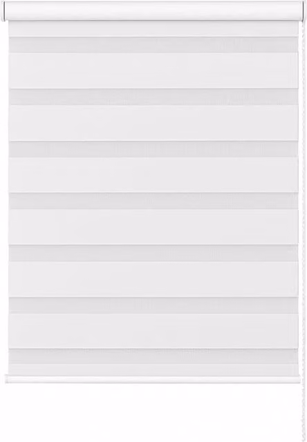 NewEdgeBlinds Day Night Zebra Roller Blind, White, W: 180 cm, H: 165 cm
