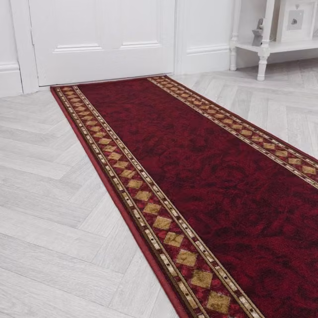 runrug Cheops Hallway Runner Rug in Red, W/L: 120 x 270 cm