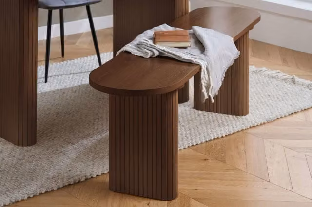 Birlea Axel Modern Dining Bench in Walnut Brown, 160 cm