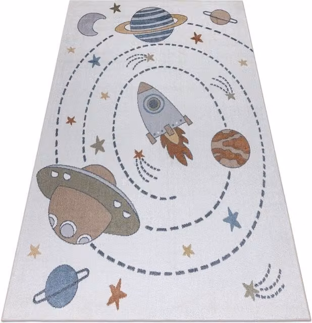 RugsX Bono Yellow Kids Motif Rug, W 80 cm x L 150 cm