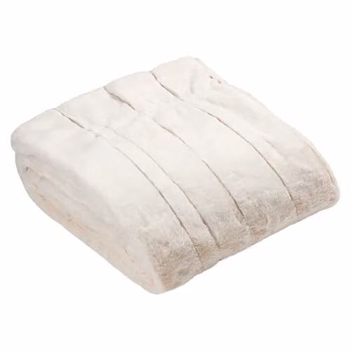 Paoletti Empress Faux Fur Throw in Beige, W/D/H: 140 x 200 cm
