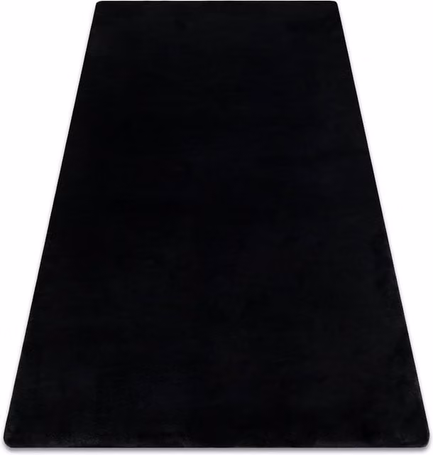 RugsX Posh Modern Black Rectangular Polyester Rug, W: 160 cm, L: 220 cm