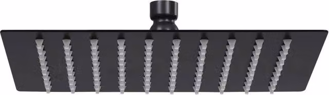 Kelvenix Square Stainless Steel Rain Overhead Shower Head in Matt Black, W: 20 cm x D: 20 cm