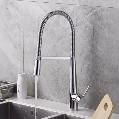 Nes Home Single Lever Kitchen Mixer Tap with Swivel Spout in Chrome Silver