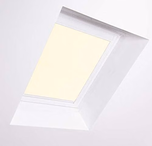 Bloc Blinds Blackout Skylight Blind for Velux Roof Windows, Cream, W: 122 cm, H: 122 cm
