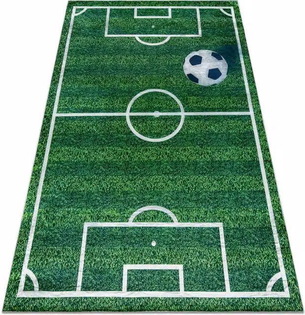RugsX Boisko Kids Motif Rug in Green, W: 120 cm, L: 170 cm