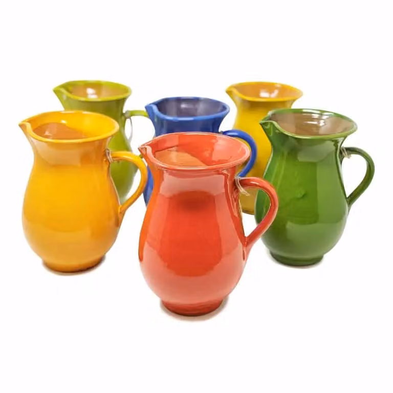 Verano Spanish Ceramics Selena Glazed Hand Dipped Ceramic Serving Jug, 1L, Green