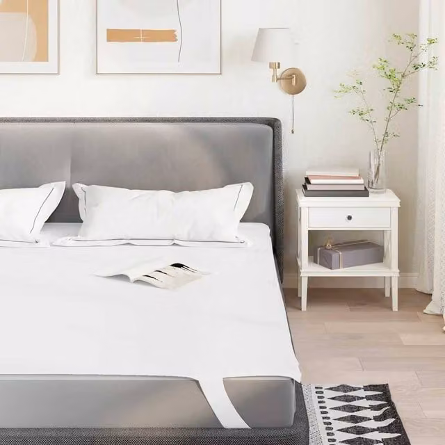 Berkfield Home Waterproof and Breathable Mattress Protector, White, W: 90 cm, L: 220 cm