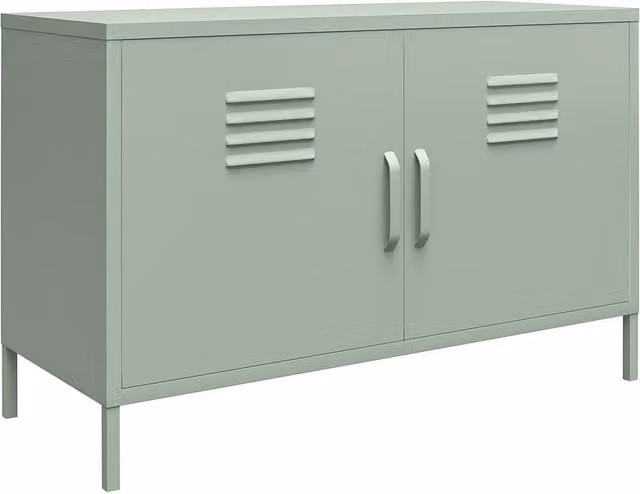 Mission District 2 Door Metal Locker Accent Cabinet in Green