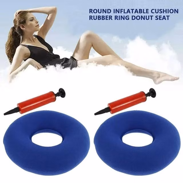 SPETLEK Blue Coccyx Seat Cushion Pain Relief Bolster, 2 Pack, W: 100 cm x D: 190 cm