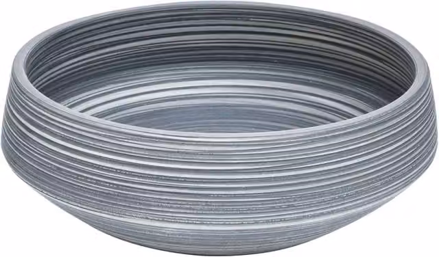 Berkfield Home Grey Round Ceramic Countertop Basin, Diameter: 41 cm, Height: 14 cm
