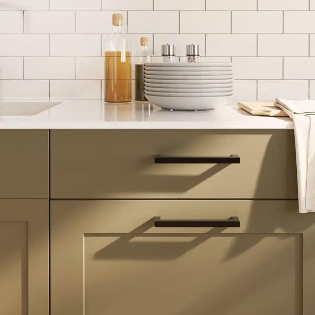 Berkfield Home 10 Pack Matt Black Stainless Steel Bar Cabinet Handles, 160 mm