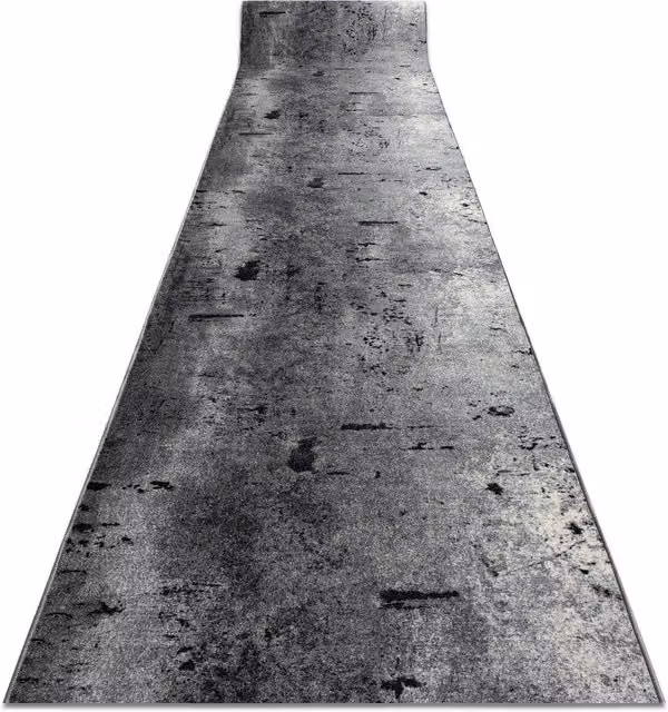 RugsX Anti-Slip Marl Runner in Grey, W: 67 cm, L: 360 cm