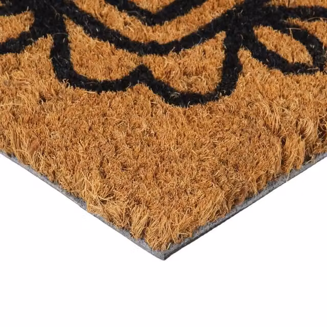 Berkfield Home Durable Tufted Coir Door Mat, Brown, W: 45 cm, D: 75 cm