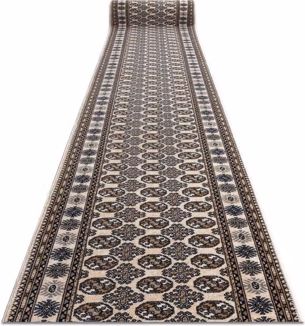 RugsX Vintage Boho Wool Square Rug in Beige, W/D: 100 x 100 cm