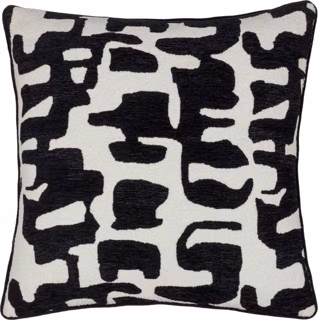 Make it a Home Caval Boucle Jacquard Cushion in Mono Black and White